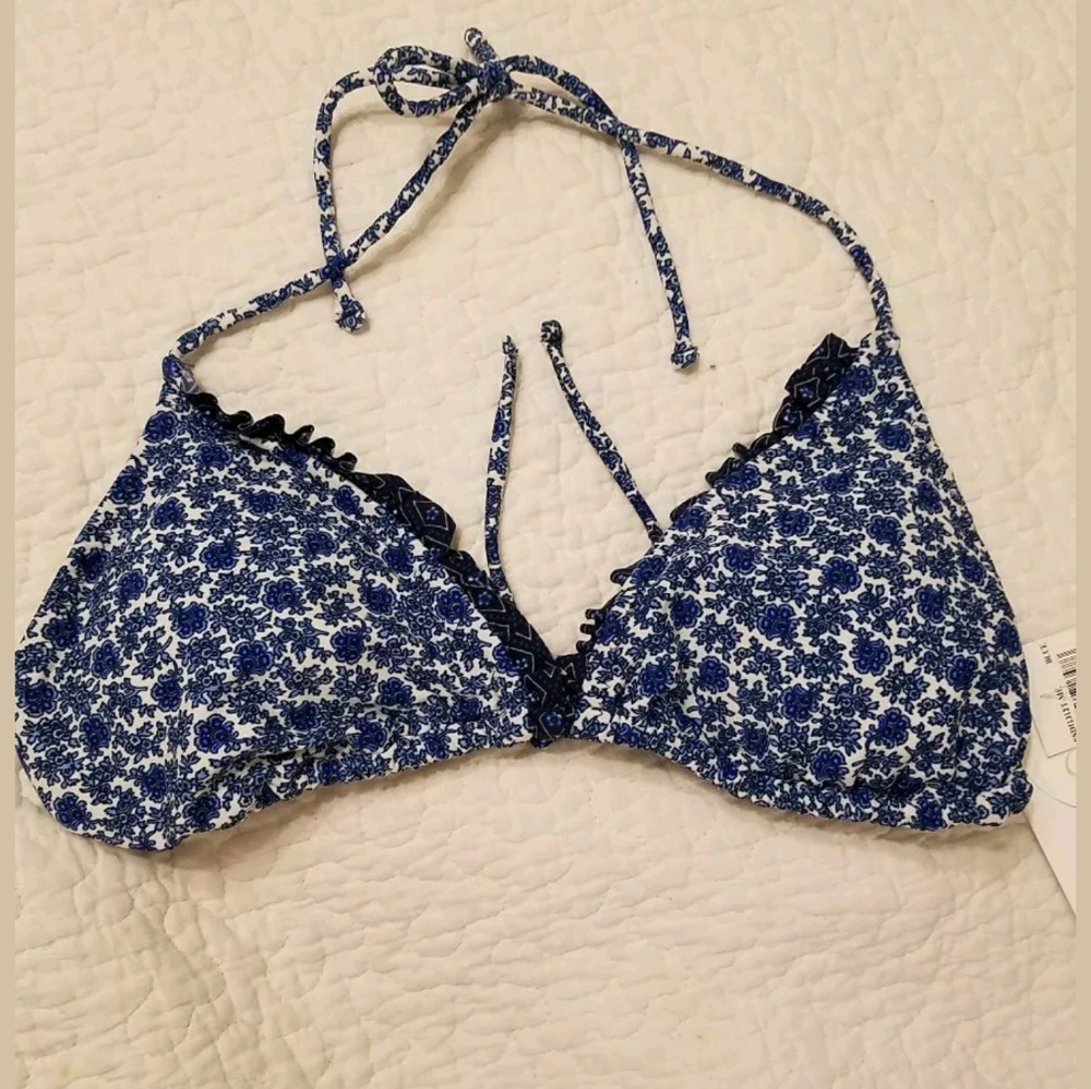 Jessica Simpson Triangle Bikini Top - Blue